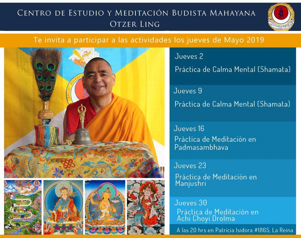 Meditaciones guíadas por Ven. Drubpon Otzer Rinpoche MAYO